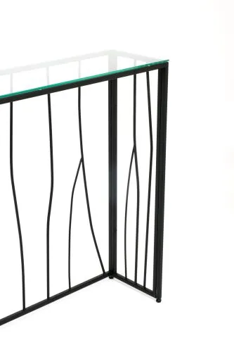 Консольный стол 1022-CB clear черный муар AllConsoles 100x25x80 фото 3