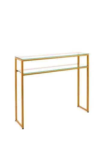 Консольный стол 1042-CG clear золотой AllConsoles 100x25x80