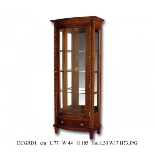 DCGRD1-M Витрина однодверная 185*44*77 см, орех