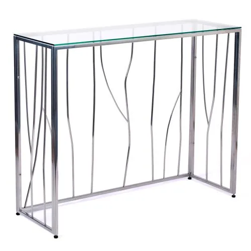 Консольный стол 1021-CS clear серебряный AllConsoles 100x35x80