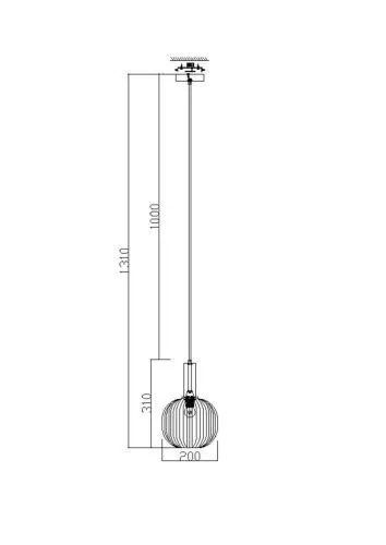 Подвесной светильник Freya FR8012PL-01AM фото 6