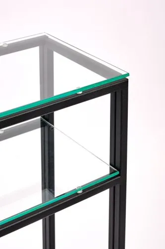 Консольный стол 1042-CB clear черный муар AllConsoles 100x25x80 фото 7