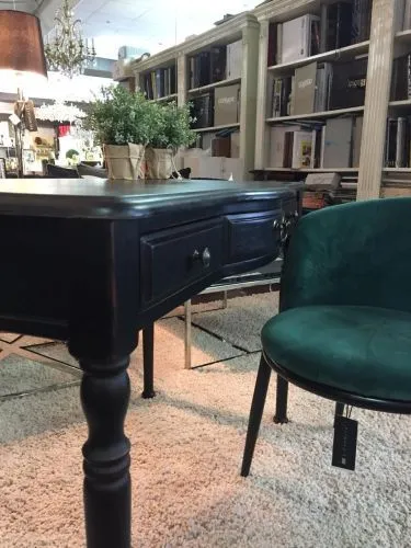 Стол письменный Marcel & Chateau из массива H2716 чёрный, 110х60х77 см фото 18