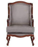 Кресло с ушами French Grey, серый