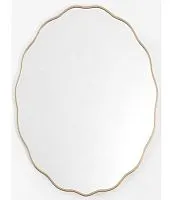 Зеркало настенное Fancy Oval Gold (Фэнси) в тонкой раме Smal 60*80 см