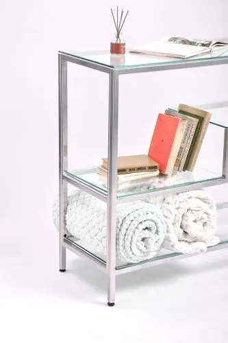 Консольный стол 1011-CS clear серебряный AllConsoles 100x35x80 фото 7