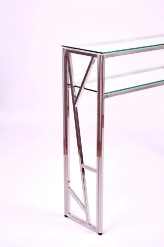Консольный стол 1092-CS clear серебряный AllConsoles 100x25x80 фото 2