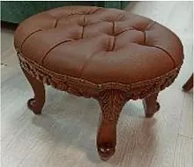 SOU3-M Пуф Lt D Br натуральная кожа коричневого цвета 32*35*45 см