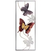 Панно на стену из металла Бабочки 61*4*25 см
