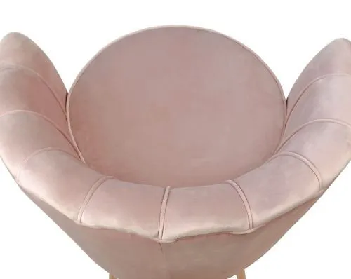 Кресло ракушка розовое Pearl pink 75*75*85 см фото 5
