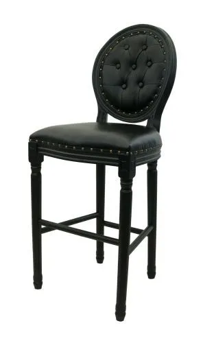 Стул мягкий барный Filon button black, черный фото 2