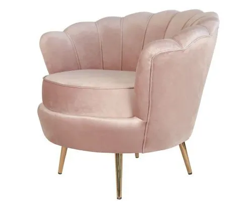 Кресло ракушка розовое Pearl pink 75*75*85 см фото 4