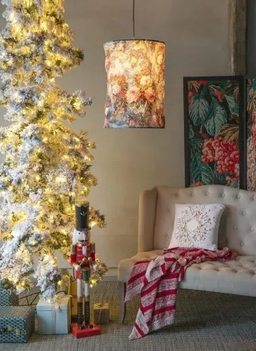 Светильник подвесной с абажуром 40х40х58см фото 7