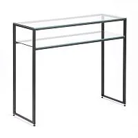 Консольный стол 1041-CB clear черный муар AllConsoles 100x35x80