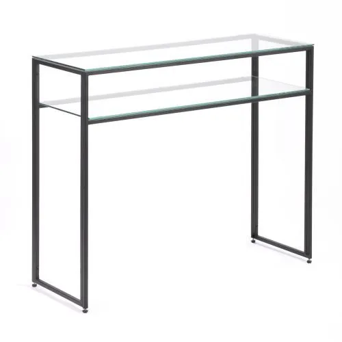 Консольный стол 1041-CB clear черный муар AllConsoles 100x35x80