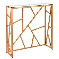 Консольный стол 1054-CG clear золотой AllConsoles 80x25x80