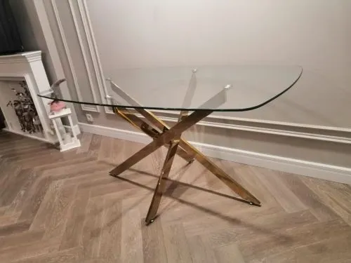 Стол обеденный Элис Рэк DT2850А,160х90х75 см, прозрачный фото 3