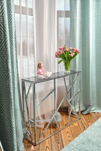 Консольный стол 1052-CS grey серебряный AllConsoles 100x25x80