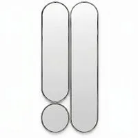 Deko mod.2 Silver Сет из 3-х зеркал 35*160, 35*125 см, Ø35 см