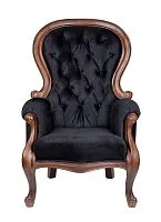 Кресло классическое Madre Black с высокой спинкой