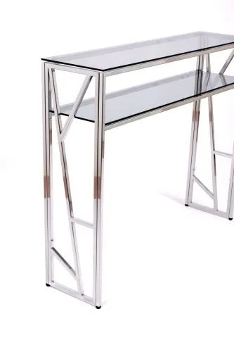 Консольный стол 1092-CS grey серебряный AllConsoles 100x25x80 фото 9