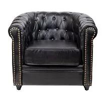 Кресло CHESTERFIELD Karo black v2, 72*74*77 см