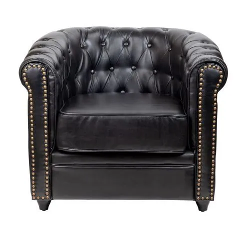 Кресло CHESTERFIELD Karo black v2, 72*74*77 см