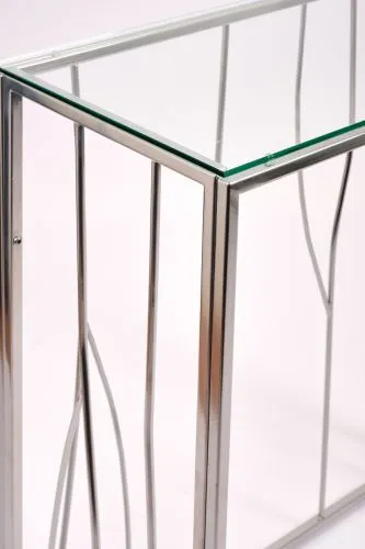 Консольный стол 1023-CS clear серебряный AllConsoles 80x35x80 фото 2