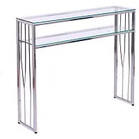 Консольный стол 1122-CS clear серебряный AllConsoles 100x25x80