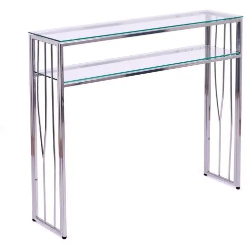 Консольный стол 1122-CS clear серебряный AllConsoles 100x25x80