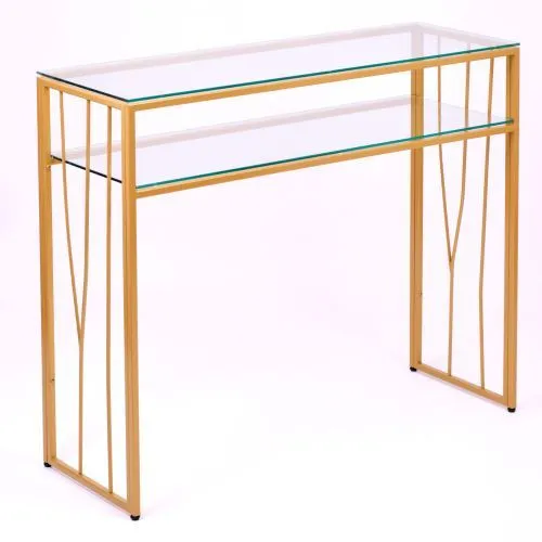 Консольный стол 1121-CG clear золотой AllConsoles 100x35x80