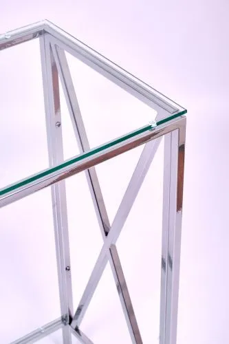 Консольный стол 1031-CS clear серебряный AllConsoles 100x35x80 фото 4