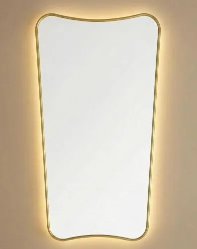 Sky L LED Gold Зеркало в раме с подсветкой