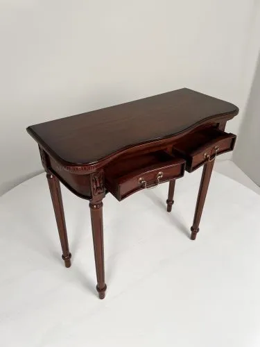 Консоль с ящиками из массива T026 орех, 80х35х78 см фото 13