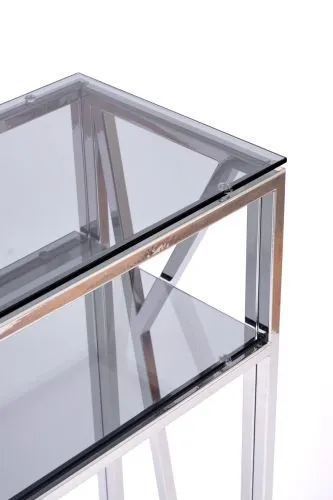 Консольный стол 1092-CS grey серебряный AllConsoles 100x25x80 фото 7