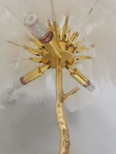 Лампа настольная с перьями  FEATHER LAMP, Цвет: белый фото 3
