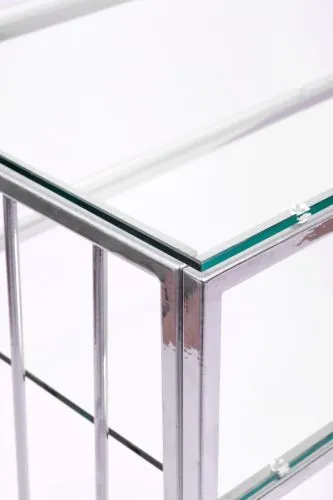 Консольный стол 1121-CS clear серебряный AllConsoles 100x35x80 фото 4