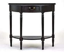 Консоль полукруглая H834 Marcel, массив, 76*35*84 см, черный
