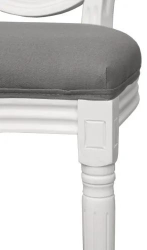 Стул медальон Volker grey+white / серый + белый фото 2