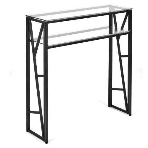 Консольный стол 1094-CB clear черный муар AllConsoles 80x25x80