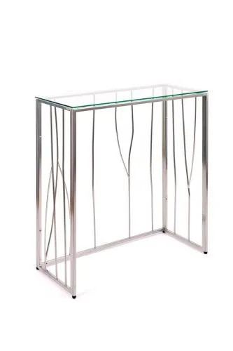Консольный стол 1023-CS clear серебряный AllConsoles 80x35x80