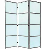 Ширма из дерева и акрила 3 панели, цвет серый 132×2×180 см