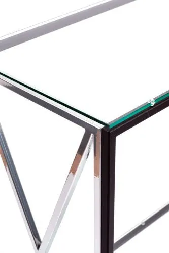 Консольный стол 1031-CB_S clear черный муар, серебряный AllConsoles 100x35x80 фото 2