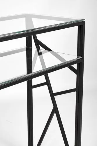 Консольный стол 1092-CB clear черный муар AllConsoles 100x25x80 фото 3