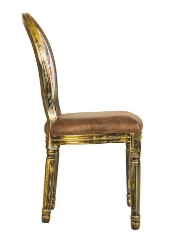 Стул медальон Volker golden cat фото 5