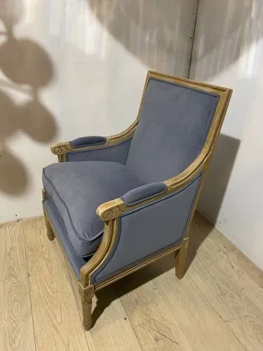 Кресло классическое Coolman sky grey голубовато-серый фото 7