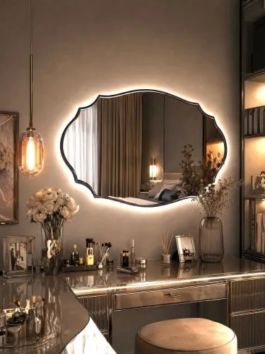 Antika Oval LED Black Зеркало в раме с подсветкой фото 3