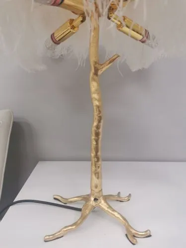 Лампа настольная с перьями  FEATHER LAMP, Цвет: белый фото 4