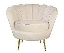 Кресло ракушка Pearl beige, бежевый 75*75*85 см