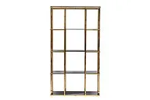 46AS-SH1537-GOLD Стеллаж золотистый/темн.ст. 100*40*180см